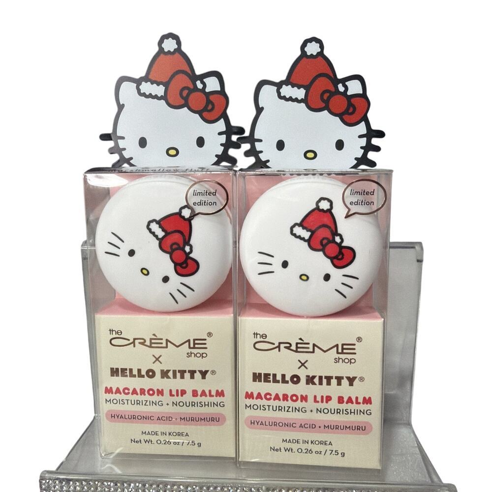 The Creme Shop Hello Kitty Macaron Lip Balm – Moisturizing Lip Care 2 of them